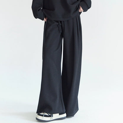 Casual Sporty Big V-Neck Top &amp; Wide Leg Pants Setup NA2721