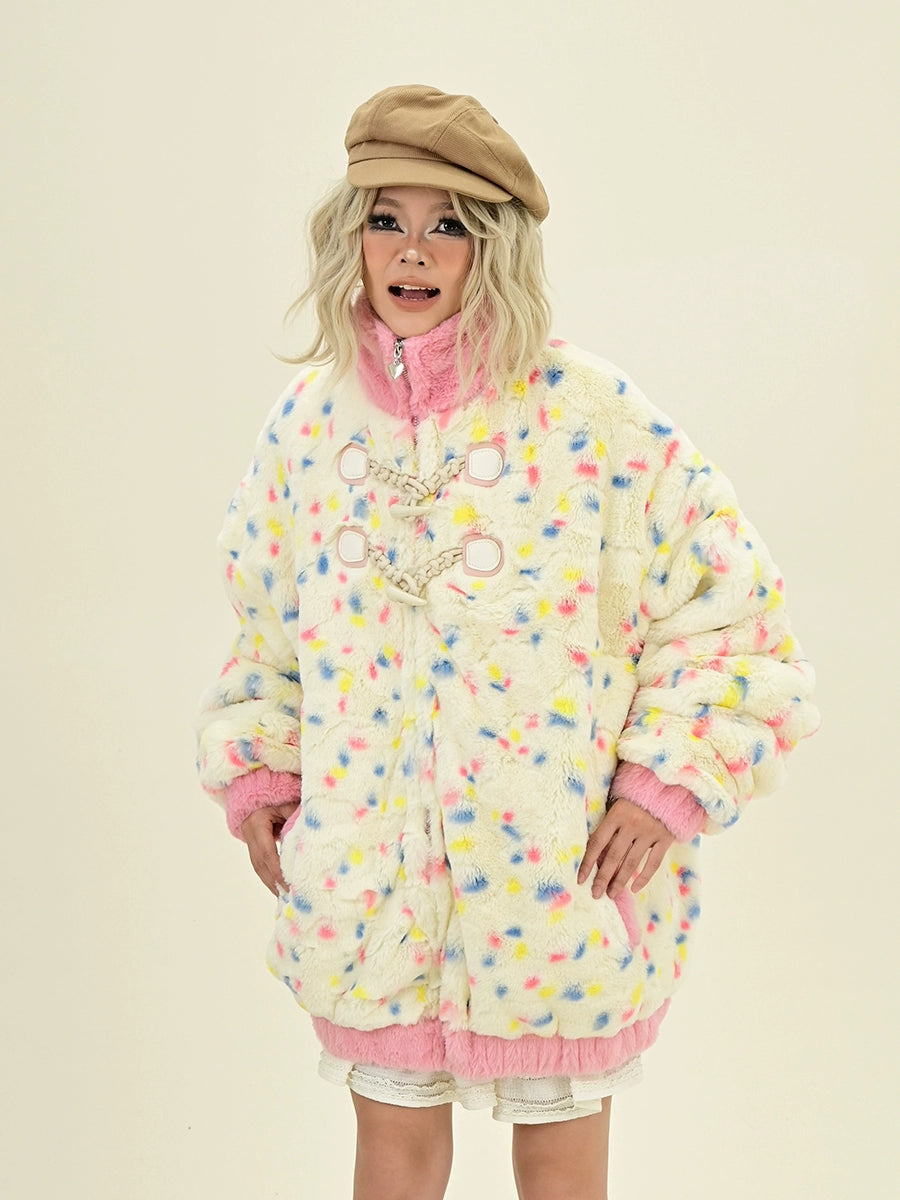 Polka Dot Boa Quilting Jacket NA6408