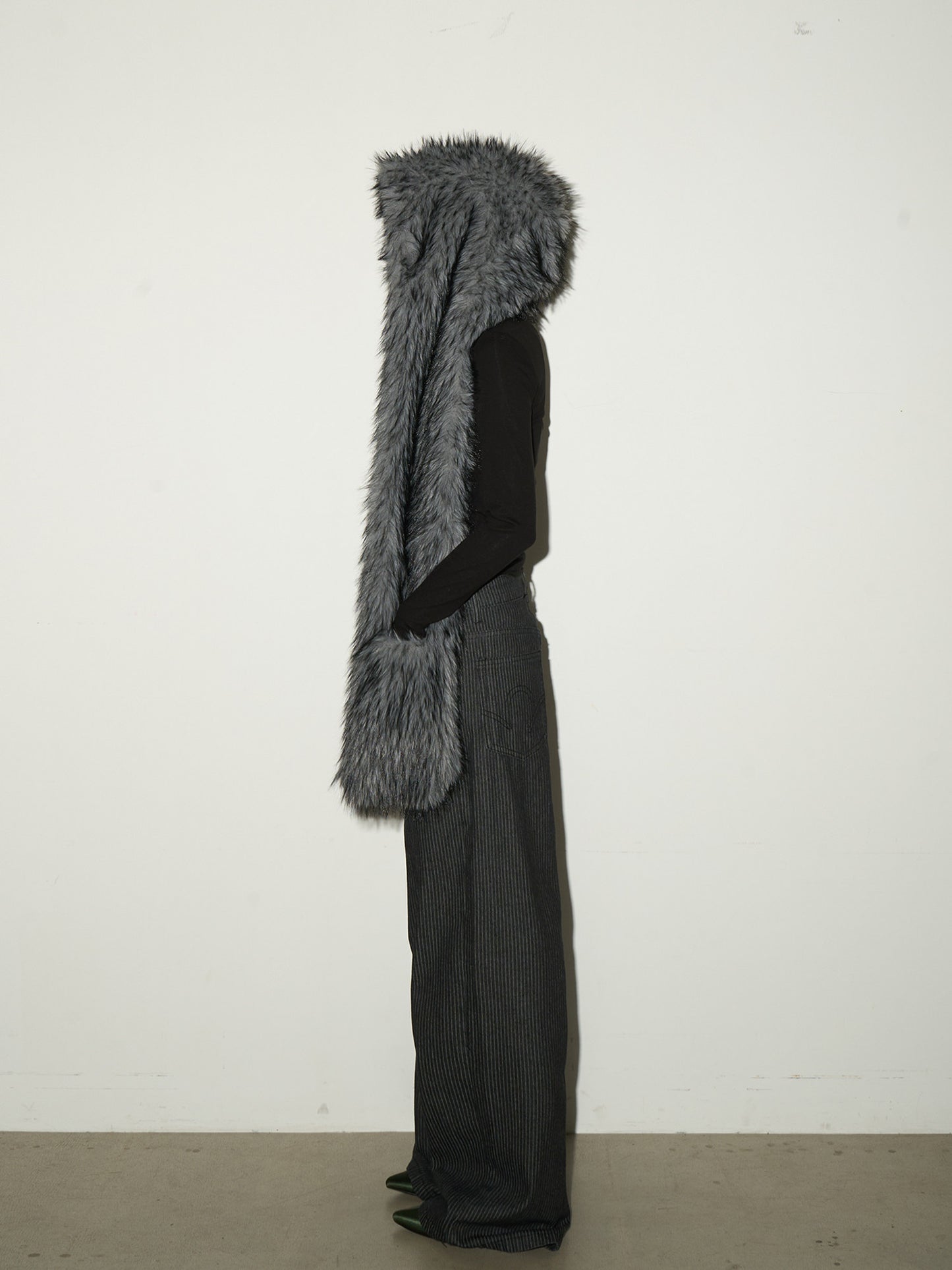 Fake Fur Pocket Design Scarf NA9202