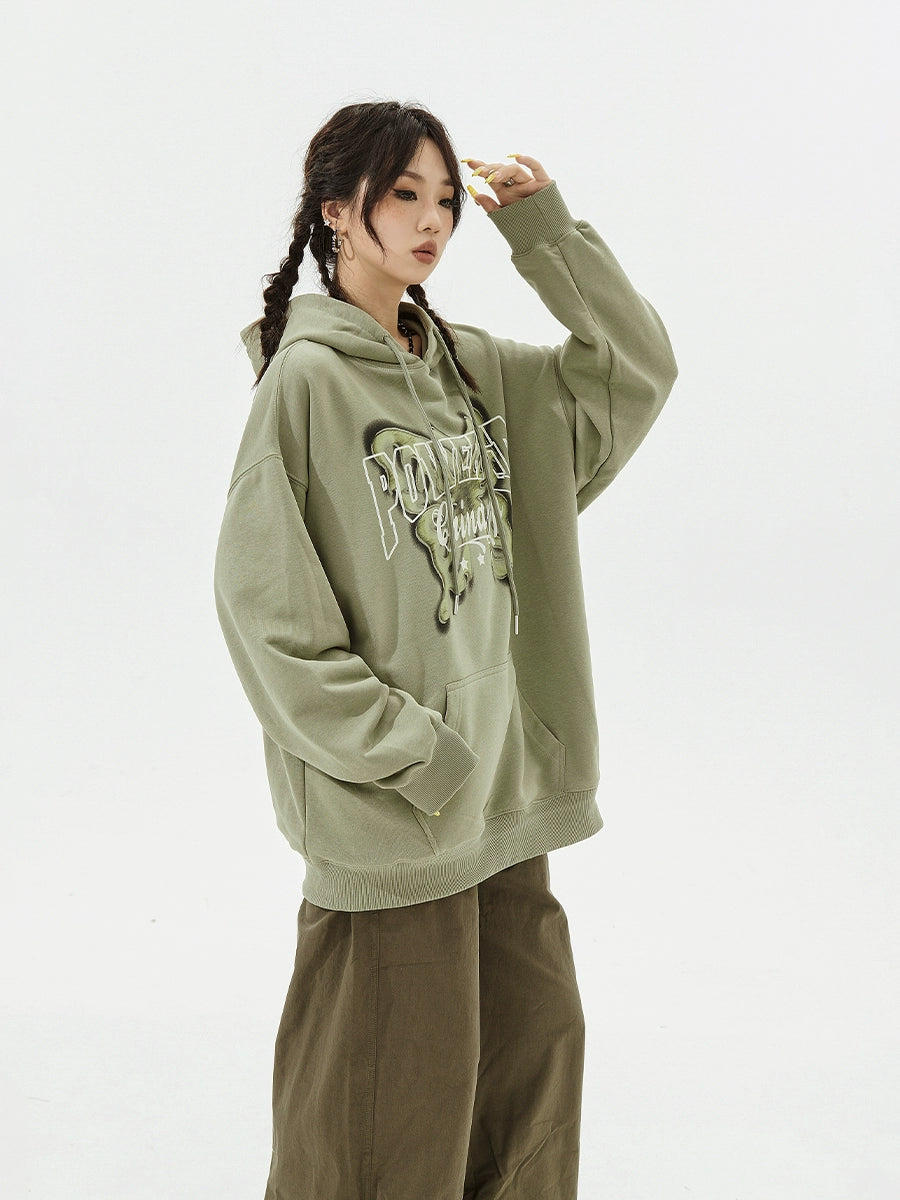 Butterfly Print Oversized Hoodie NA2665