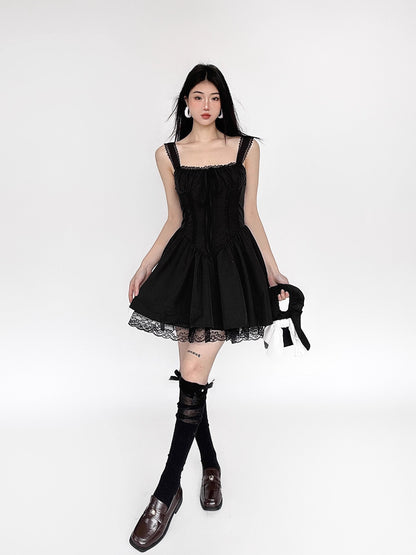 Lace Suspender Dress NA4638