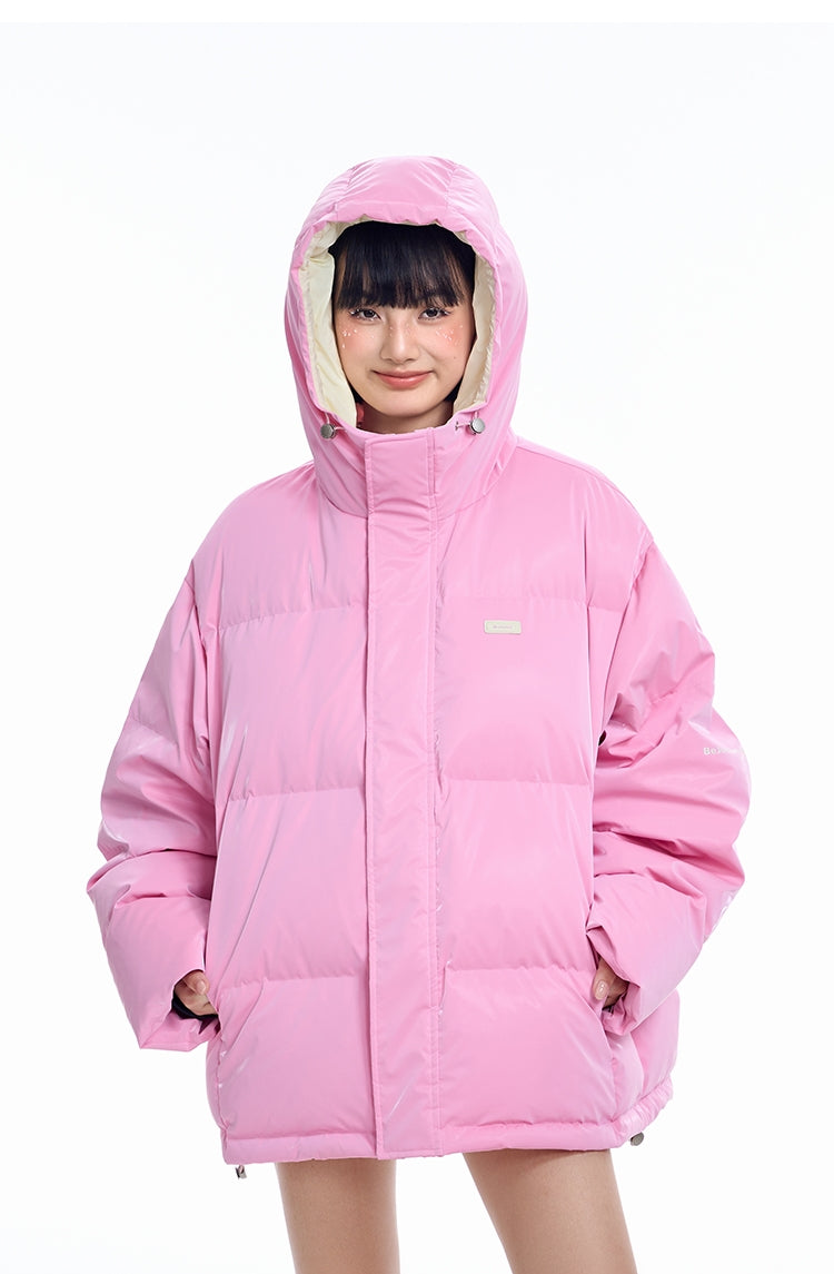 Oversize Hooded White Duck Down Jacket NA6104