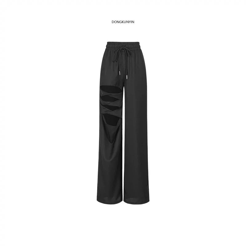 Hole Design Long Pants NA4287