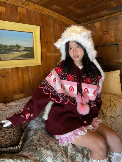 Strawberry Cake Knit Cardigan NA8326