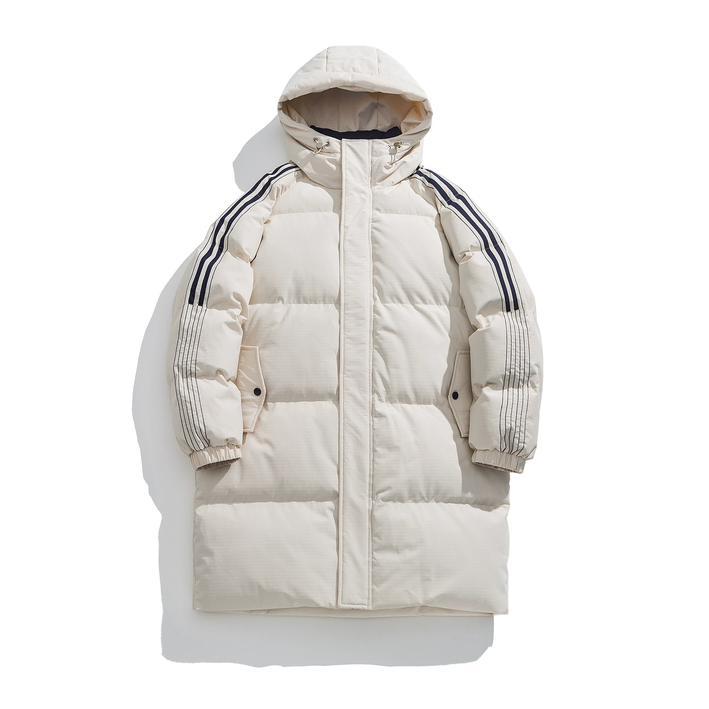 Side Stripe Hooded Puffer Coat NA6196