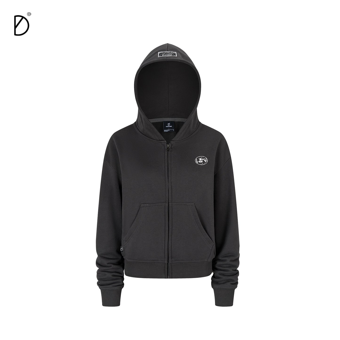 Logo Print Cropped Hoodie & Logo Print Wide Leg Sweatpants Setup NA8942