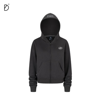 Logo Print Cropped Hoodie & Logo Print Wide Leg Sweatpants Setup NA8942