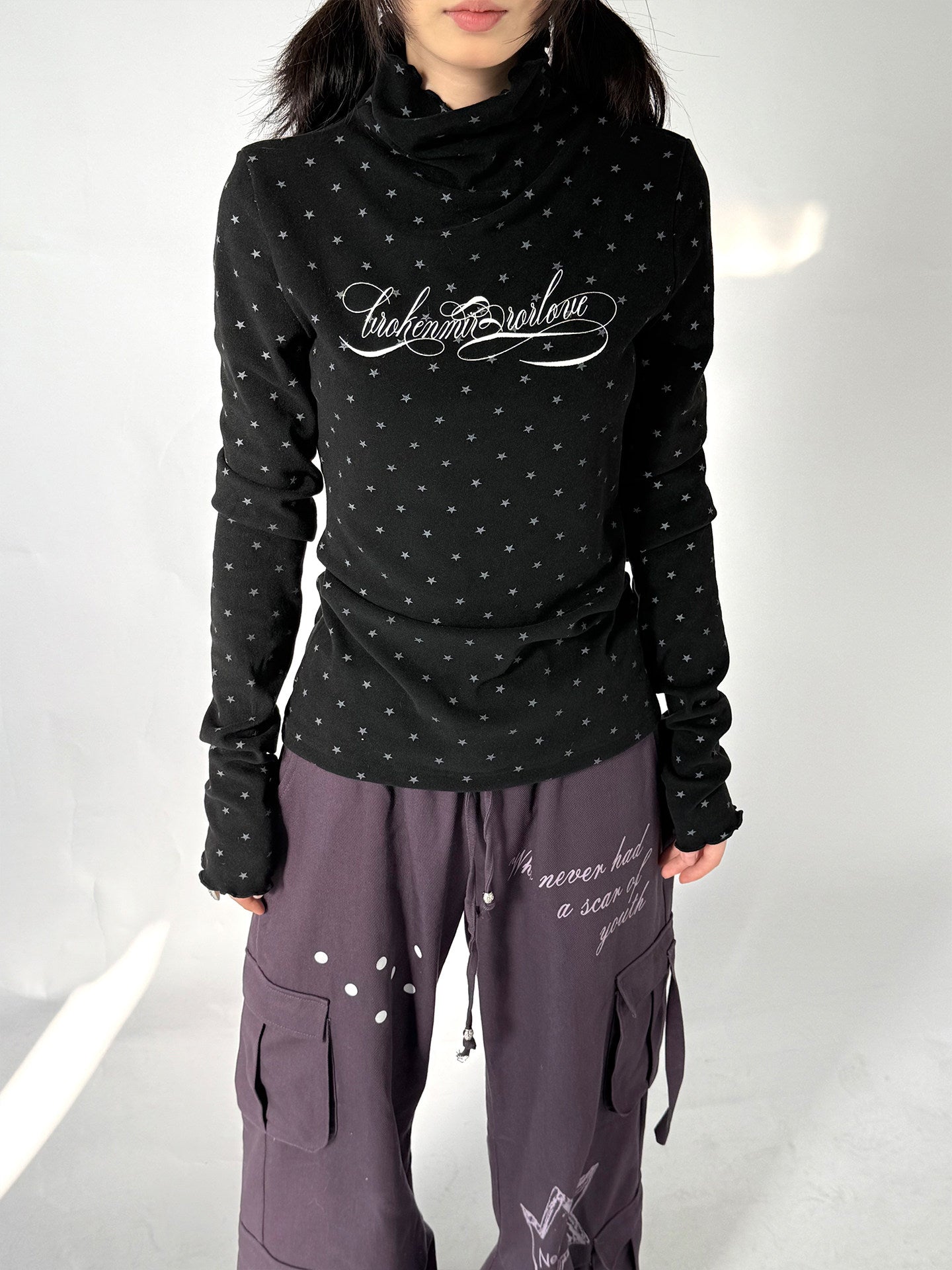 Multi-Pocket Polka Dot Straight Pants NA9250