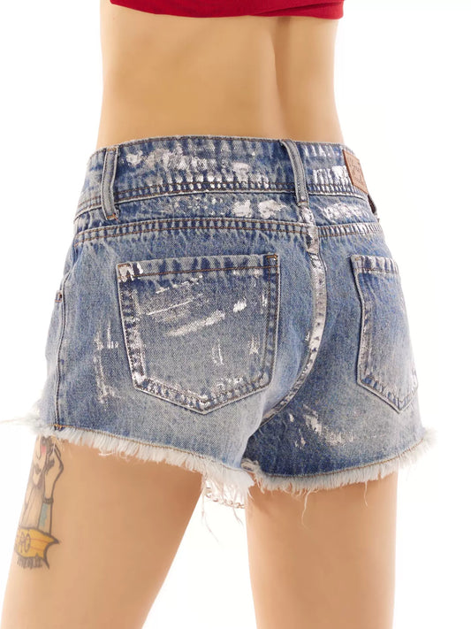 Washed Denim Short Pants NA3674