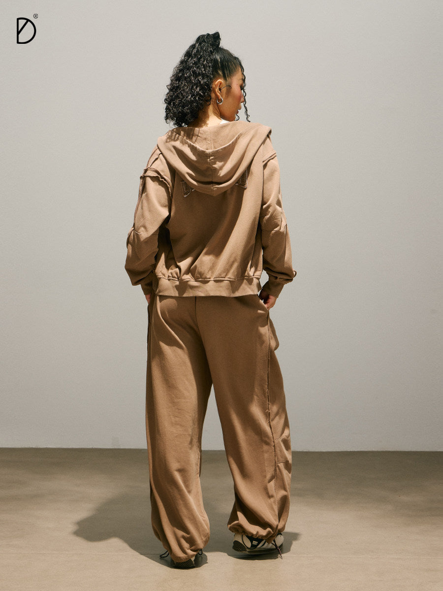 Fringe Logo Hoodie & Fringe Wide Leg Sweatpants Setup NA8950