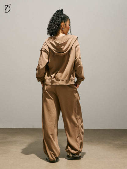 Fringe Logo Hoodie & Fringe Wide Leg Sweatpants Setup NA8950