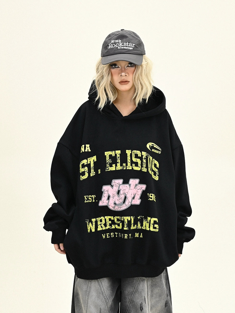 Print Fleece Hoodie NA6284