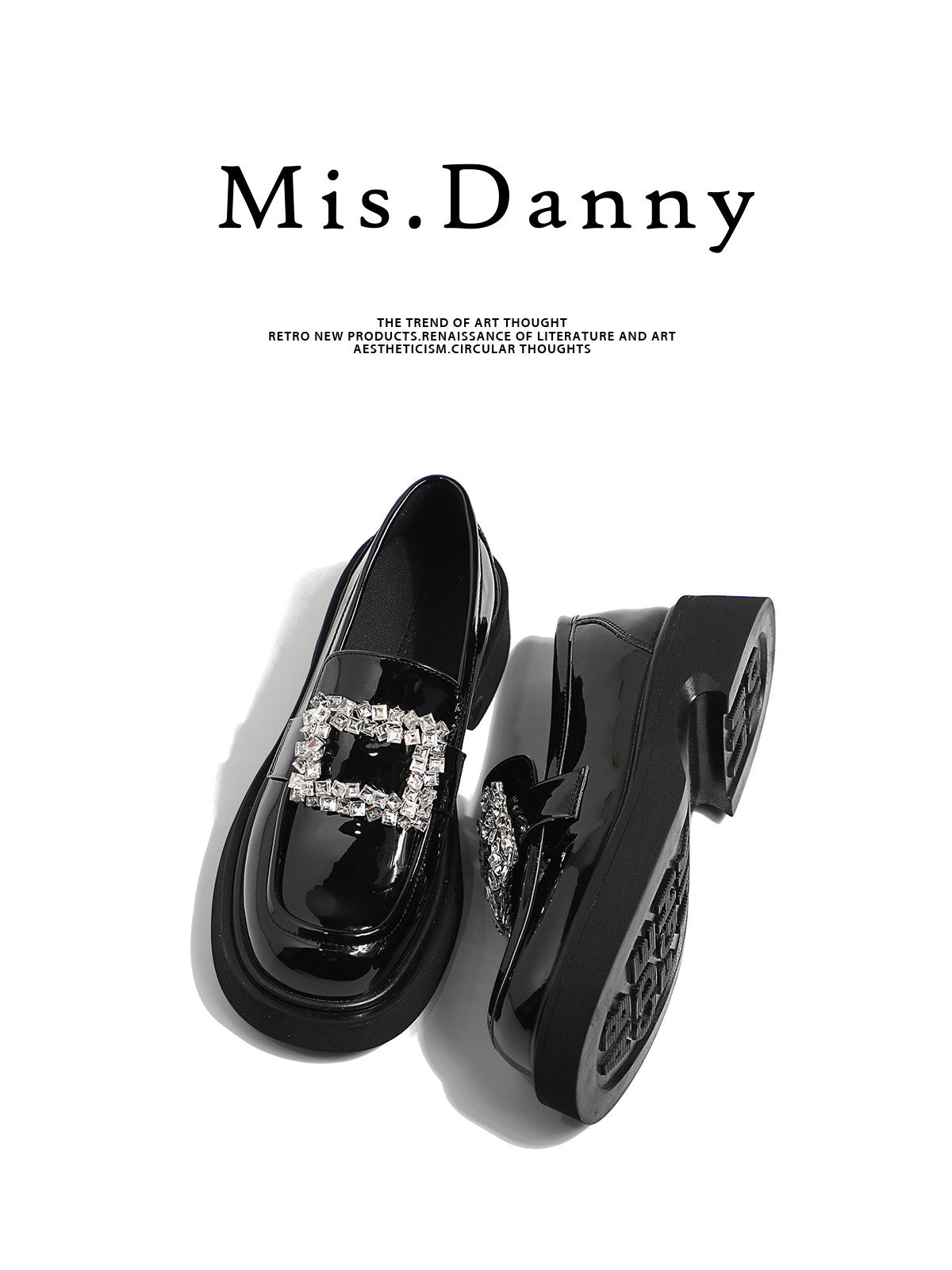 Round-Toe Platform PU Leather Loafers NA8701