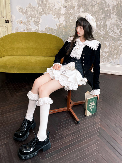 Rose Jacquard Sailor Collar Jacket NA8321