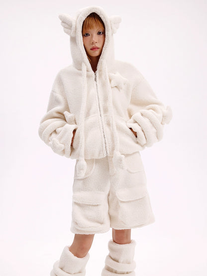 Angel Fleece Zipper Jacket NA6706 – WONAH Angel Fleece Zipper Jacket NA6706 – WONAH