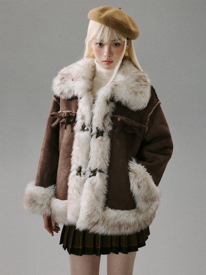 Bow Fur Thick Jacket NA8798