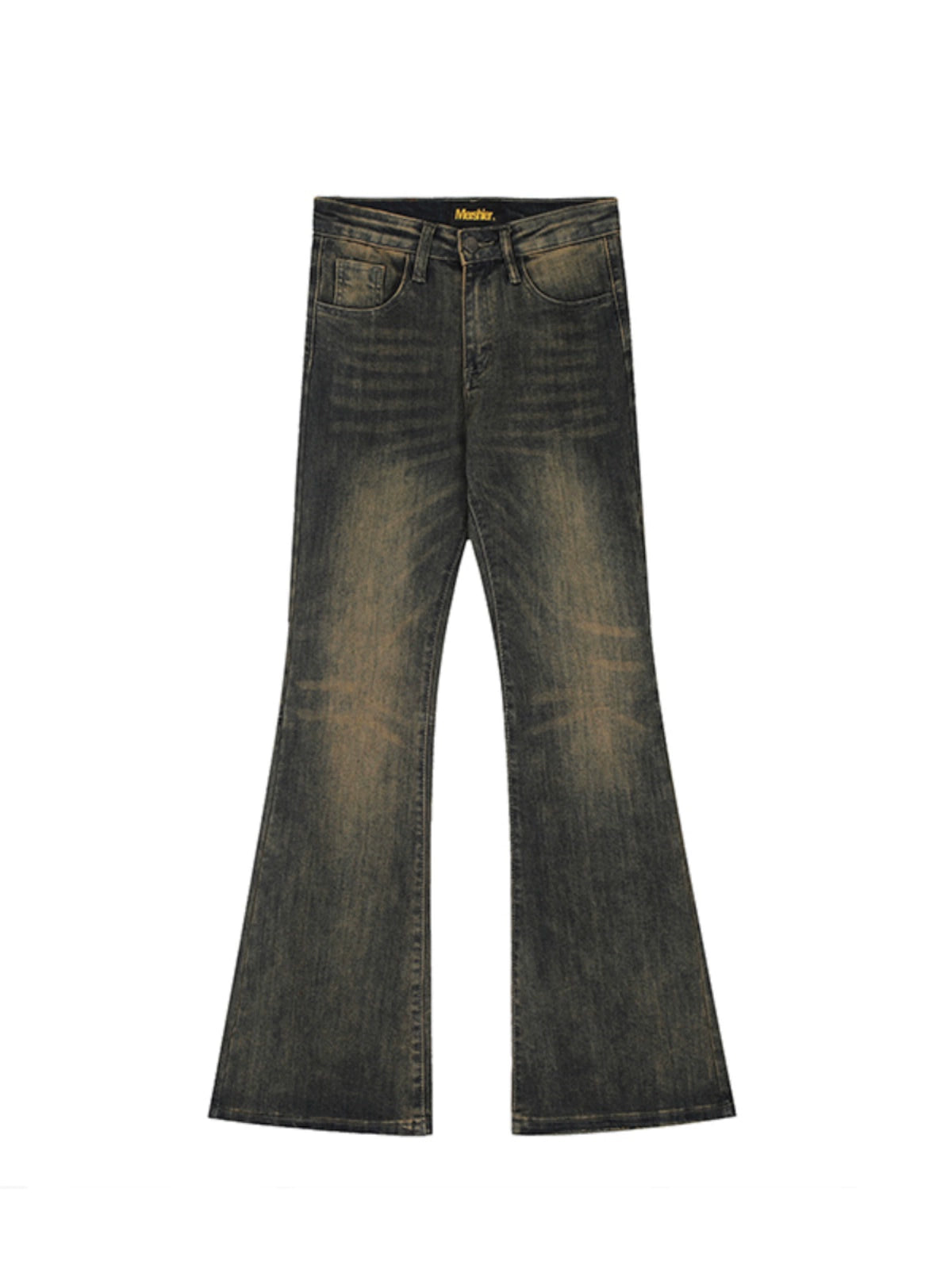 Washed Slim Flare Denim Jeans NA2819