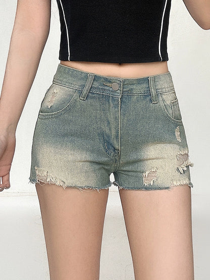 Basic Slimming Denim Short Pants NA4595