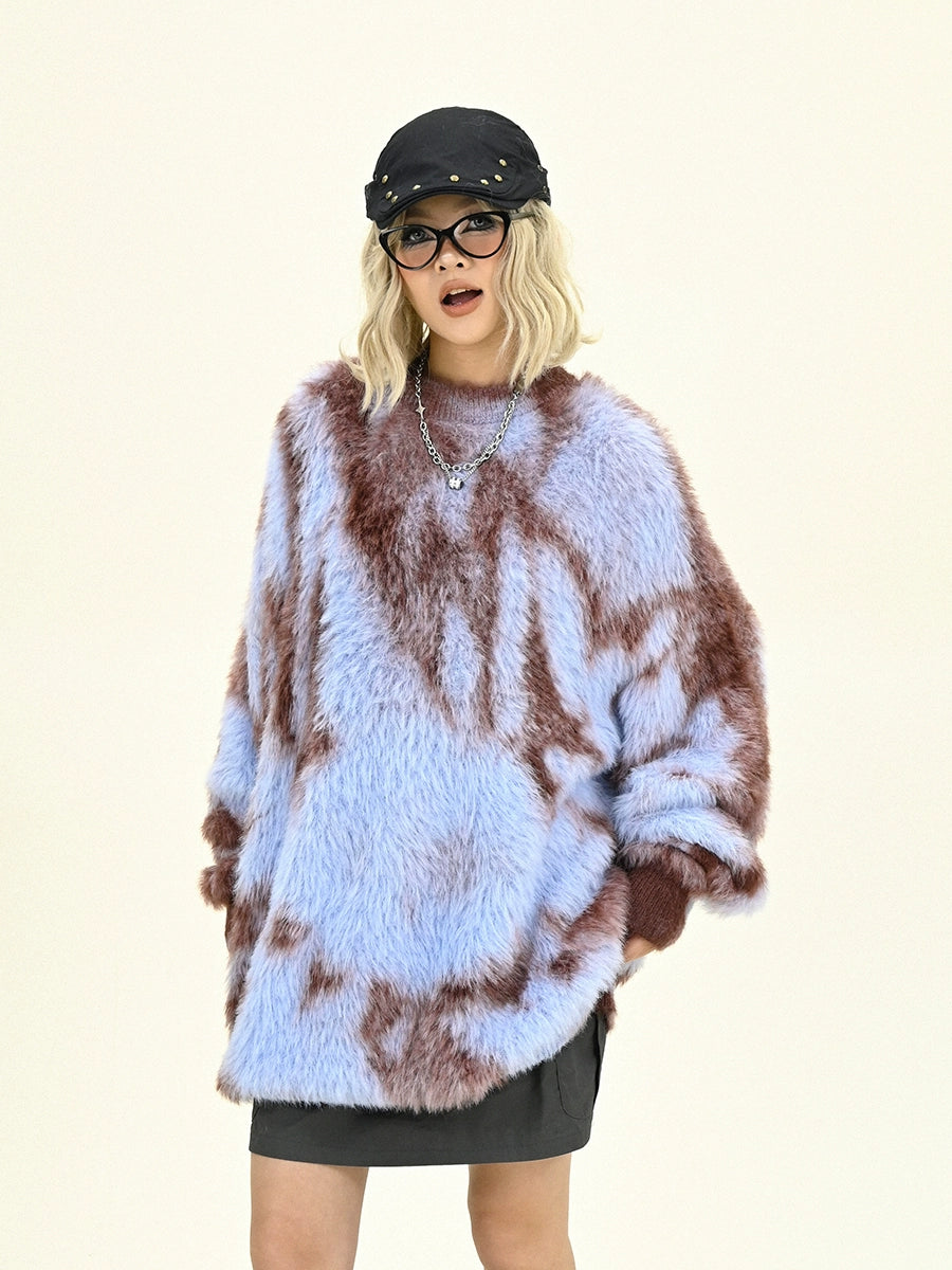 Oversize Shaggy Knit Sweater NA6263