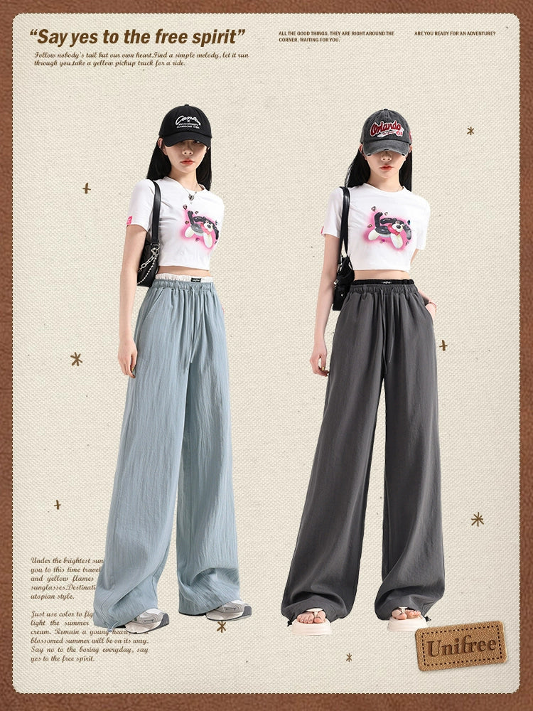 Wide-Leg Straight Long Pants NA3554