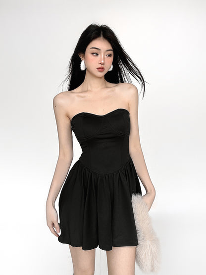 Pleats Short Strapless Dress NA4550