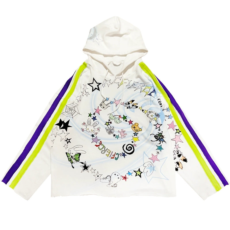 Graffiti Print Hoodie NA6617