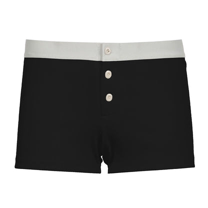 Knitted Low Waist Sporty Shorts NA4468