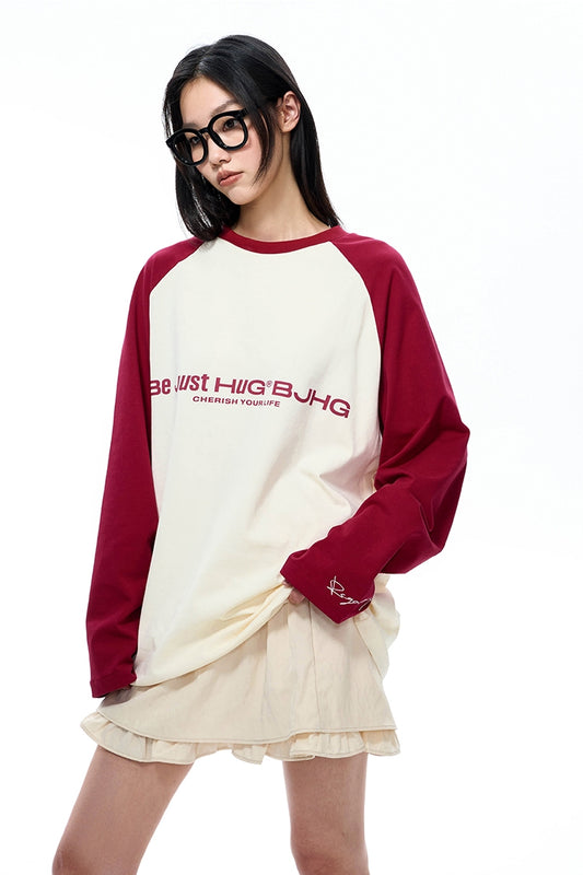 Raglan Sleeve Pure Cotton Long Sleeve T-Shirt NA6086