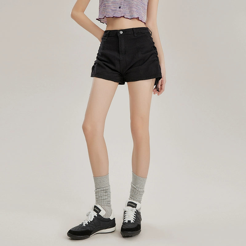 Side Drawstring Denim Short Pants  NA3389