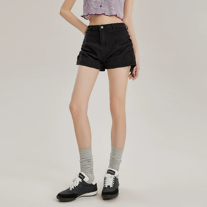 Side Drawstring Denim Short Pants  NA3389