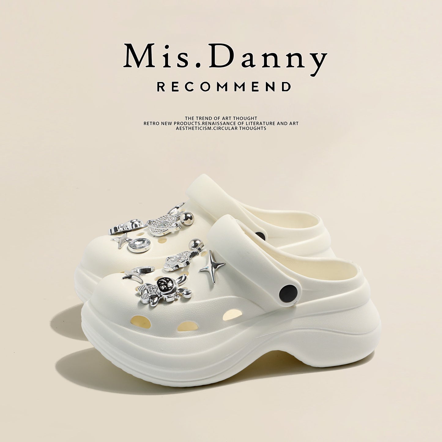 Soft Platform Height Increase Closed Toe Sandals NA8771