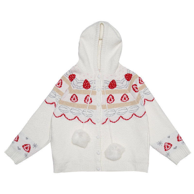Cake Hooded Knit Cardigan NA8281
