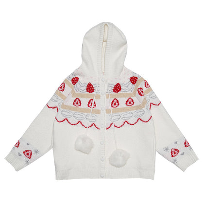 Cake Hooded Knit Cardigan NA8281