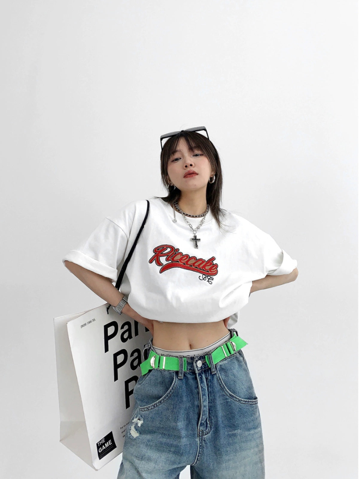 Logo Patch Oversize Short Sleeve T-Shirt NA2782