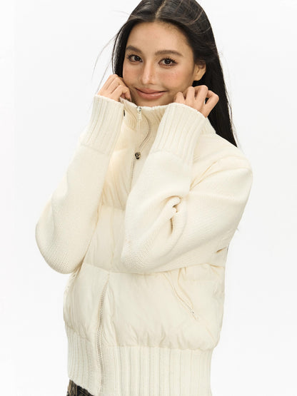 Lightweight Zipper White Duck Down Jacket NA5290