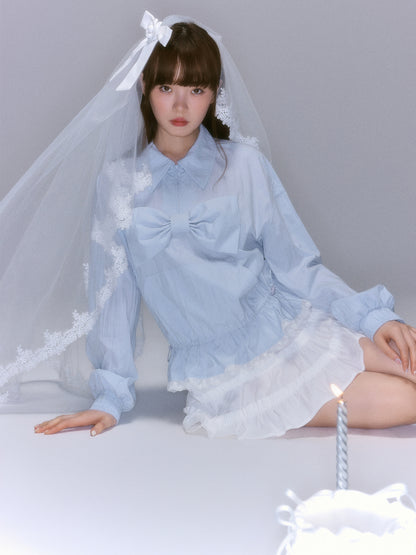 Bow Detail Long Sleeve Shirt NA8841