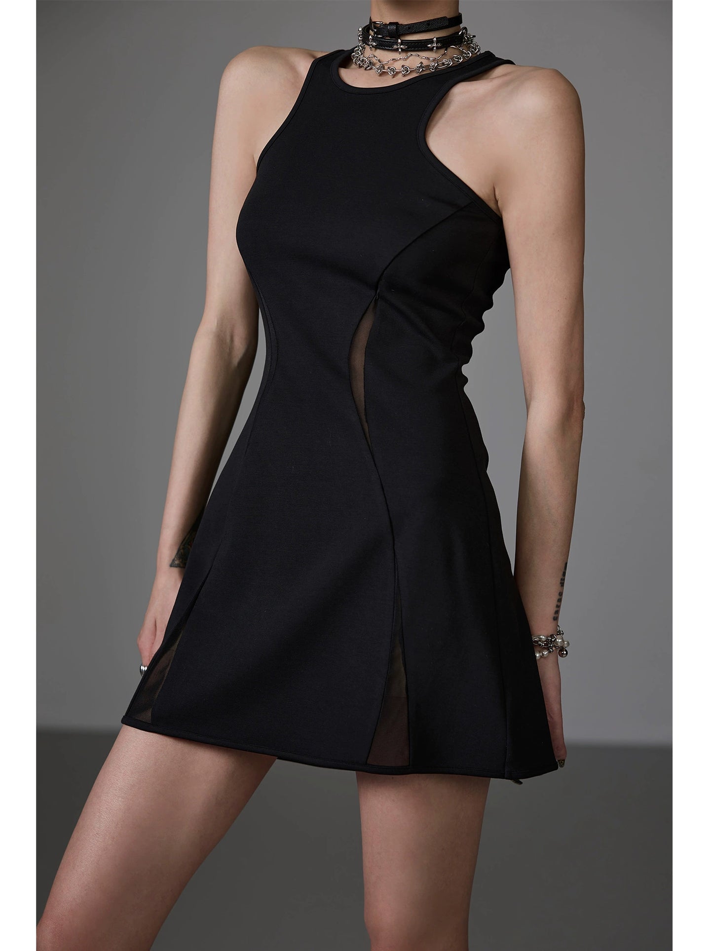 Slim Fit Sleeveless Dress NA4284