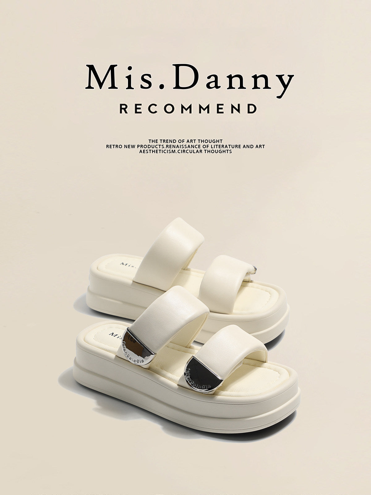 Super Soft Platform Double-Strap Sandals NA8724