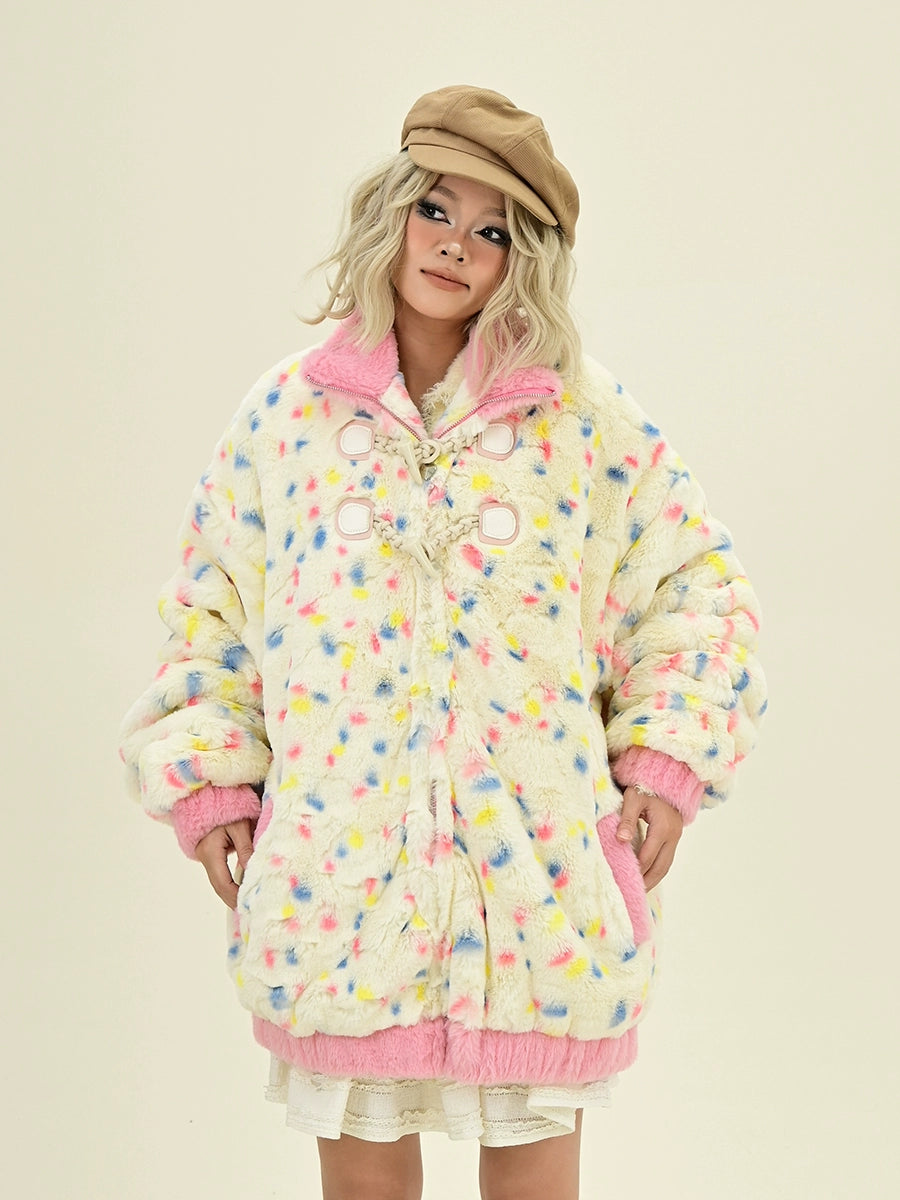 Polka Dot Boa Quilting Jacket NA6408