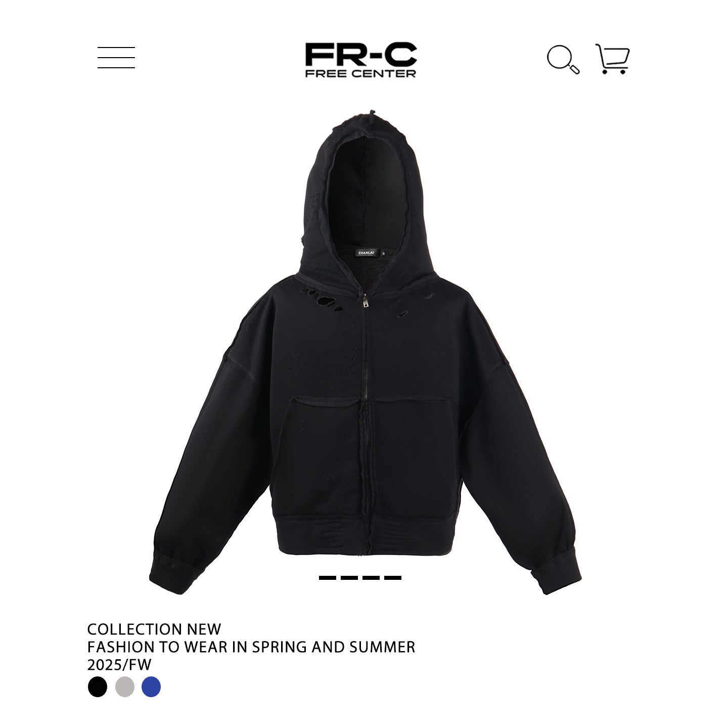 Damage Design Oversize Zipper Hoodie NA8869