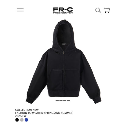 Damage Design Oversize Zipper Hoodie NA8869