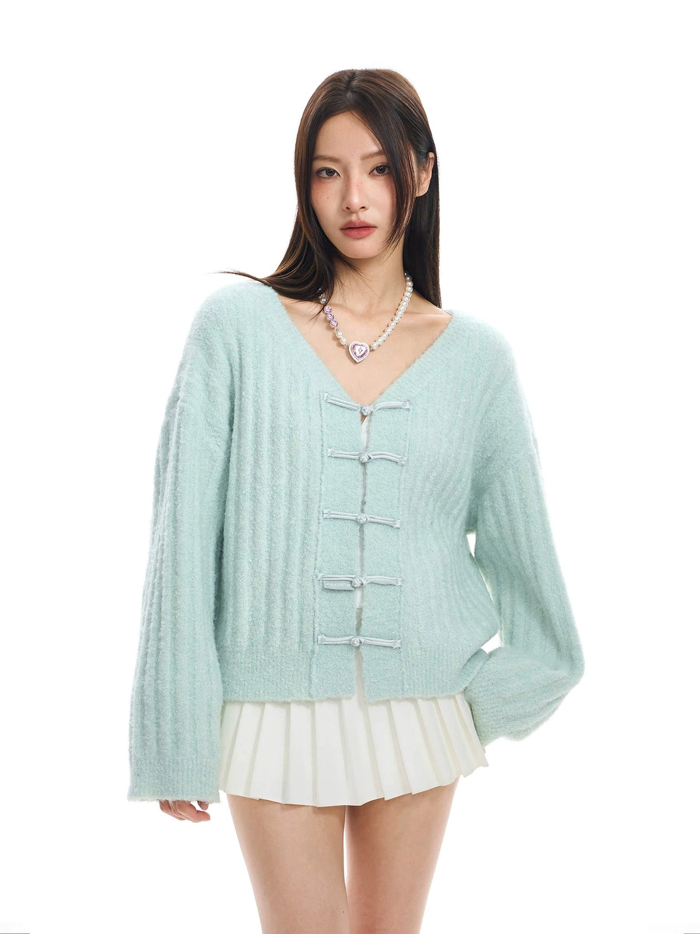 V-Neck Short Knit Cardigan NA6085