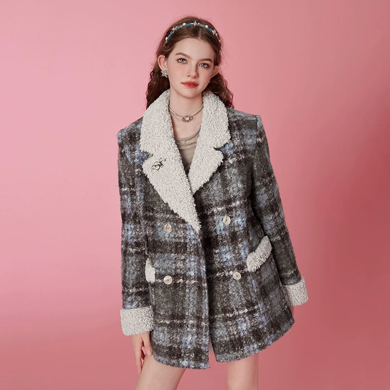 Plaid Mid-Length Coat NA6775