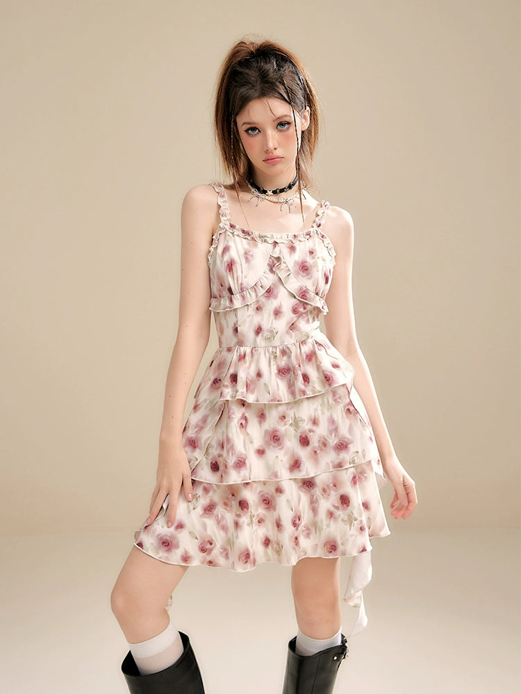 Irregular Floral Design Dress NA3505