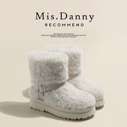 Super Soft Non-Slip Platform Fleece Lining Boots NA8714