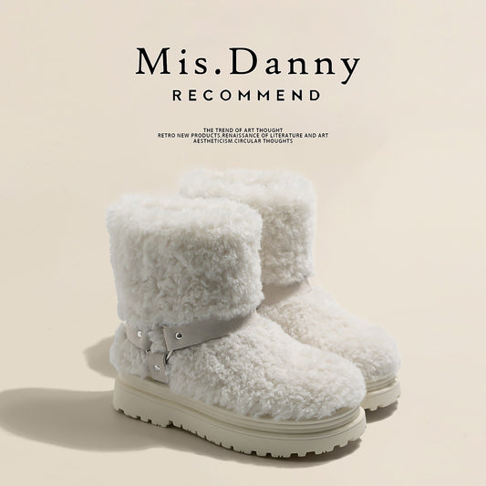 Super Soft Non-Slip Platform Fleece Lining Boots NA8714