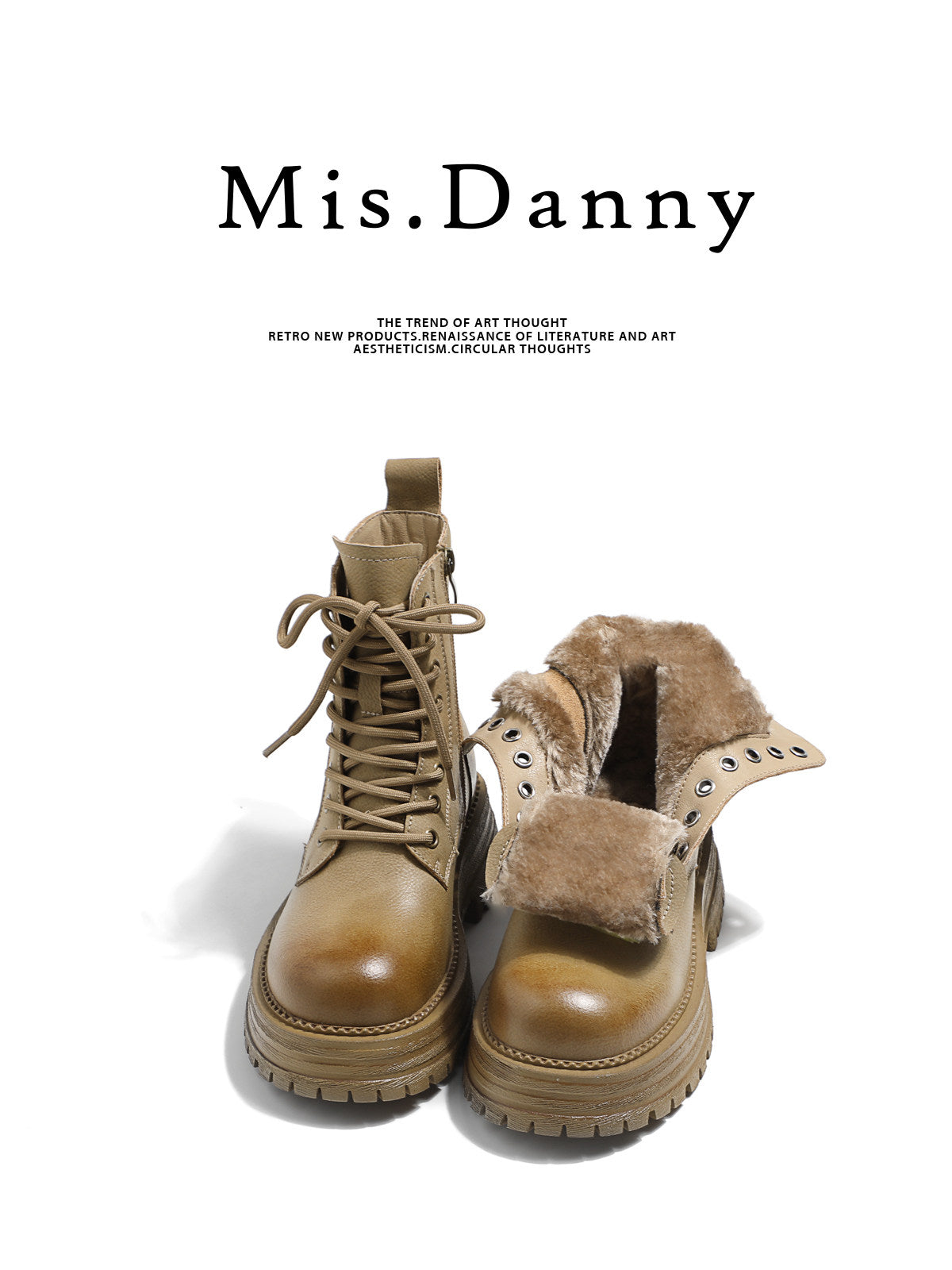 Thick Lining Platform Short Boots NA8780