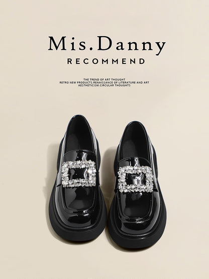 Round-Toe Platform PU Leather Loafers NA8701