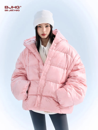 Oversize White Duck Down Jacket NA6107