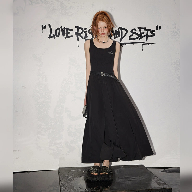 Black Tank Top Long Dress NA3470